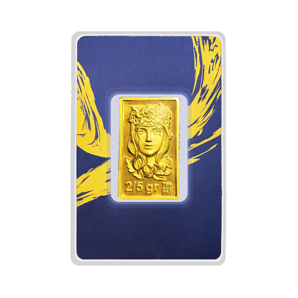 shemsh-drgold24k-2-5 شمش طلا 24 عیار مدل ملکه وزن 2.5 گرمی (معادل 3.316 گرم 18 عیار) - تصویر 1