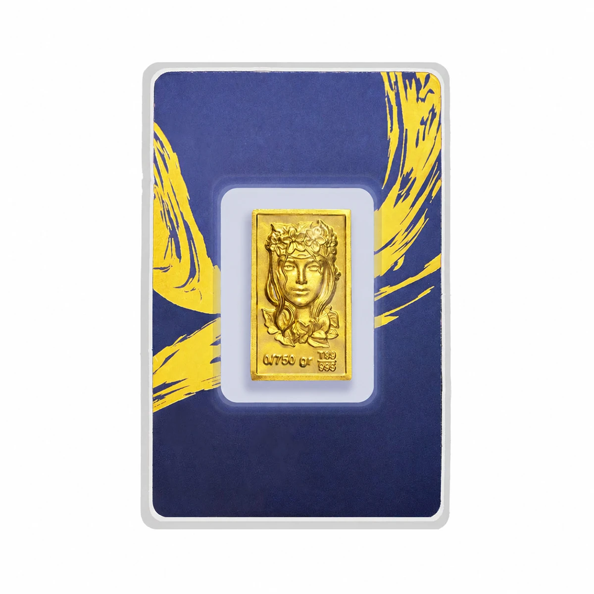 shemsh-drgold24k-750 شمش طلا 24 عیار مدل ملکه وزن 0.75 گرمی (معادل 0.995 گرم 18 عیار) - تصویر 1